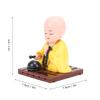 Little Monk Figurine, Solar Monk Figurine Sculpture, Little Monk Chanting Buddha Figurine Statue, Little
