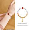 S925 Sterling Silver White Crystal, Red Agate & Yellow Phantom Quartz Women's Bracelet - Attract Love & Elegance