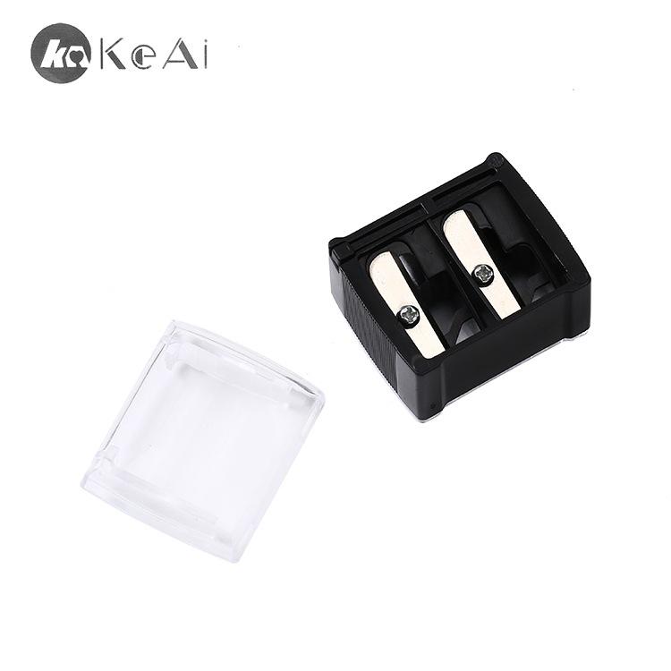 Transparent Eyebrow Pencil Sharpener with Double Holes – Durable Makeup Tool