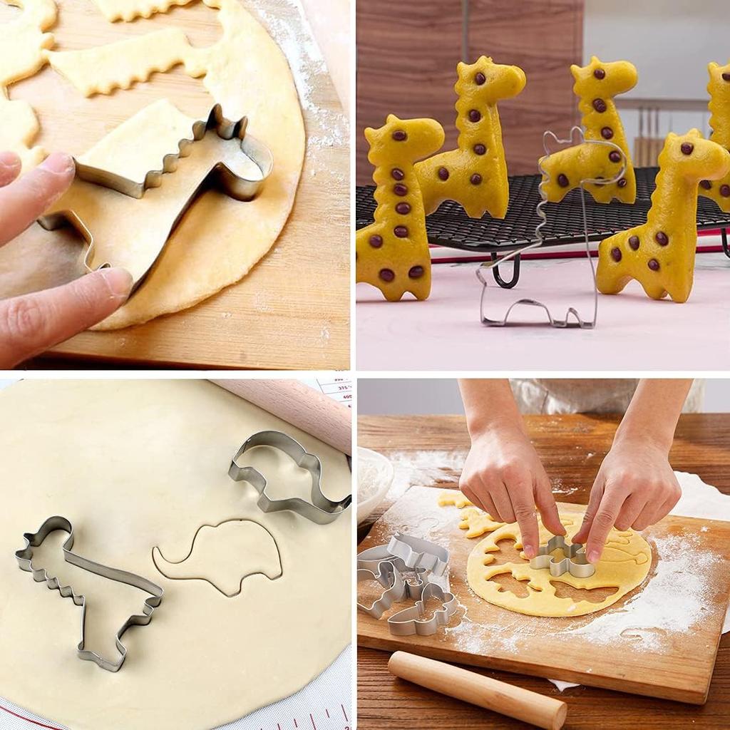 Animal Cookie Cutter Set for Kids, Cookie Cutter Set of 12 Piece, Stainless Steel Biscuit Cutters Molds with Fox, Giraffe, Squirrel, Penguin,