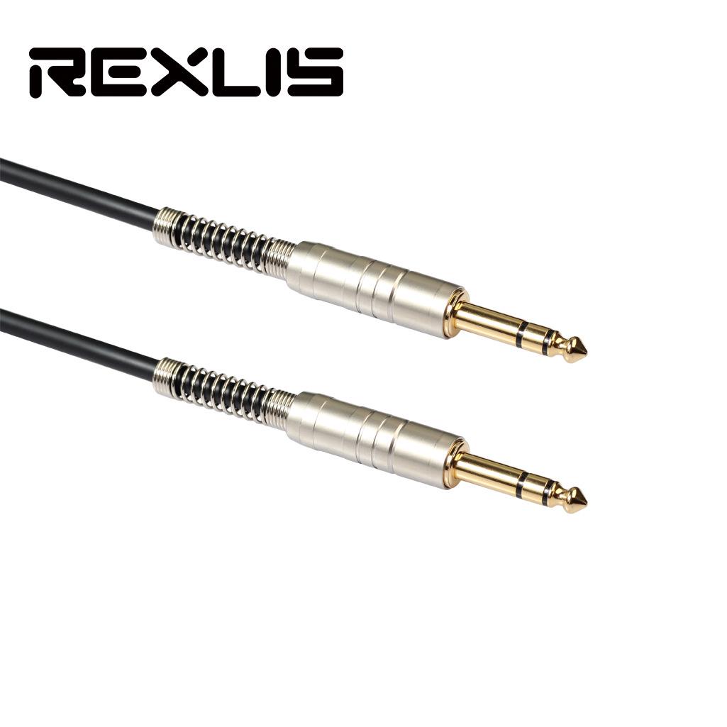 

Gold-Plated 6.35mm Male-to-Male Stereo Audio Cable for Guitar and Microphone Mixer 30cm чёрный