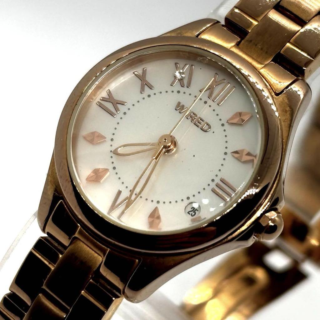 [USED] Battery Wiredf SEIKO watch white WIREDf watch