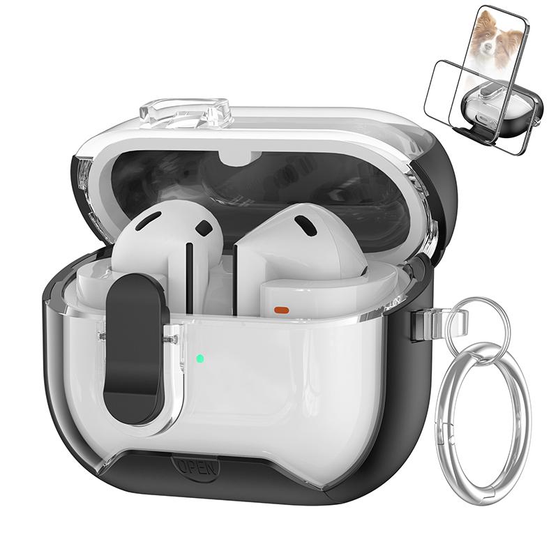 Secure Lock Case for Samsung Galaxy Buds 3/3Pro Case with Phone Stand Protective Case with Cleaner Kit for Samsung Galaxy Buds 3