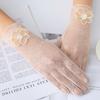 Women's Sunscreen Gloves Spring and Summer Thin Lace Touch Screen Gloves Driving Breathable Outdoor Shade Cycling Gloves