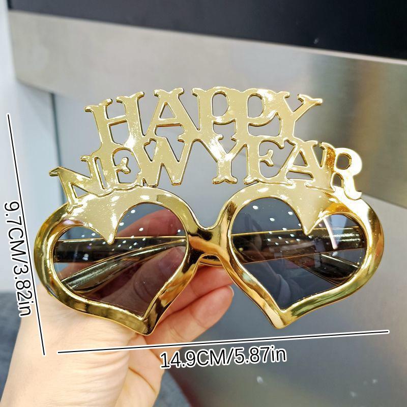 2026  Year'S Eve Party Glasses Multi-Color Fashionable Novelty Eyewear Photo Prop Party Decorations Christmas Gift