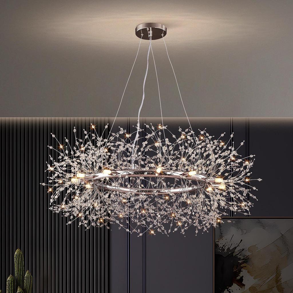 Dandelion Fireworks Crystal Chandelier for Living Room, Bedroom, Dining Room, Bathroom, Kitchen