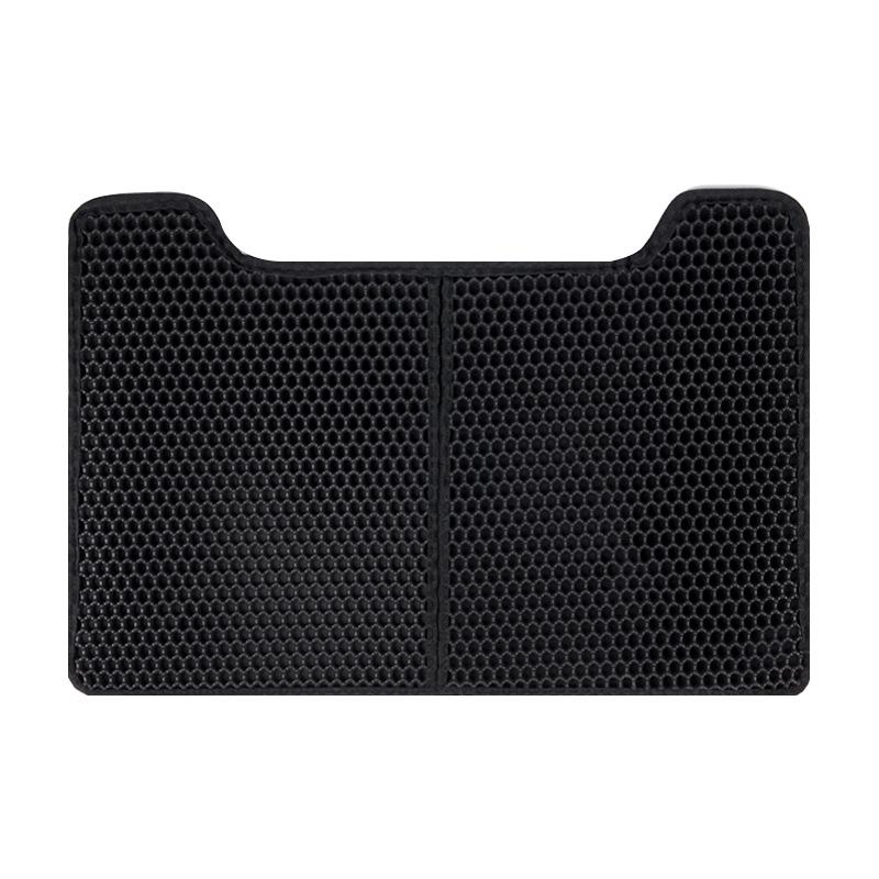 Waterproof Anti-Slip Cat Litter Mat: Double-Layer Mesh for Anti-Tracking and Splash Control. One Size чёрный