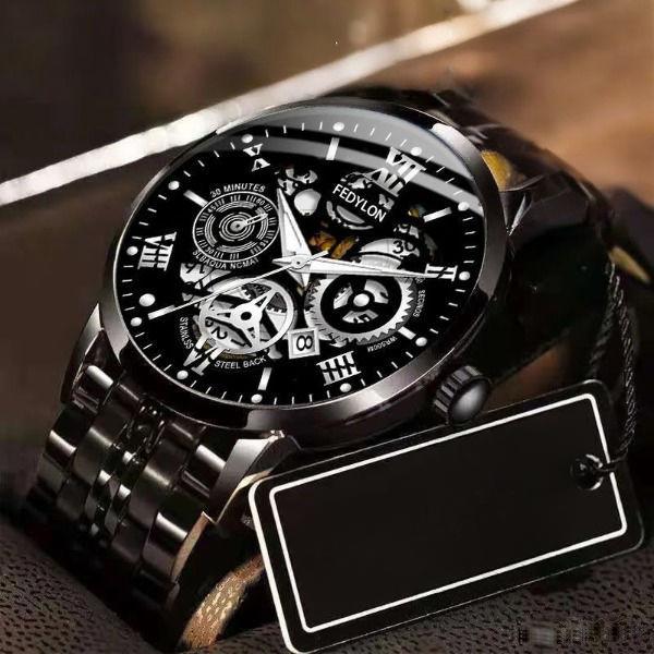 Men's Non-mechanical Watch Fully Automatic Waterproof New Large Dial Hollow Men's Watch