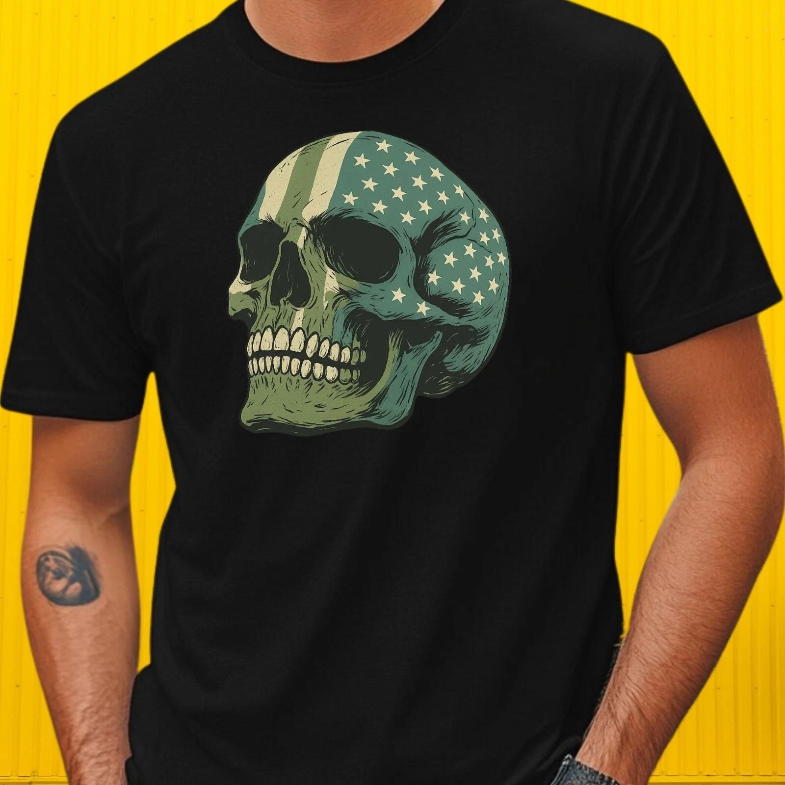 T-Shirt Herren Totenkopf Motiv Baumwolle Größe S bis 5XL XXXL