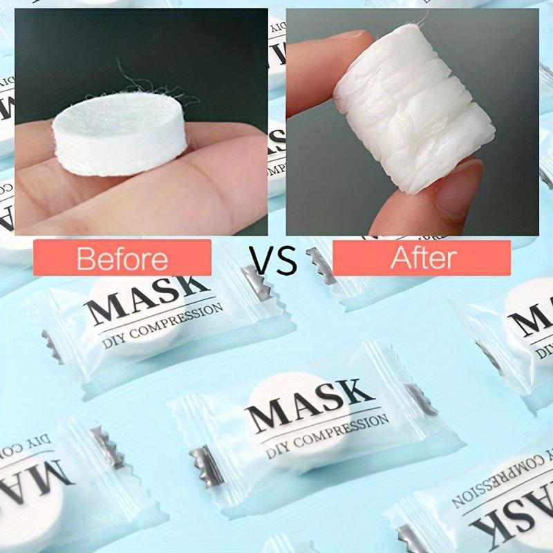 Compressed Face Mask, Disposable Facial Mask Paper, Hydrating Non-woven Facial Mask 100pcs/bag-1 Bag