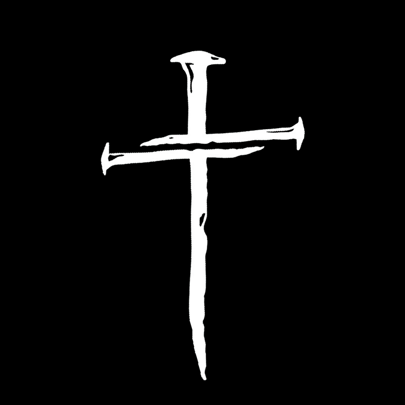 XDS19#12.5x20cm Calcomanías de espada cruzada, calcomanías de vinilo resistentes a la intemperie para ventanas, parachoques, computadora portátil, manualidades - Calcomanías para vehículos de material PVC