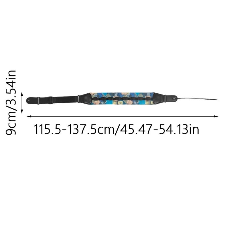 Universals Guitar Bass Strap Adjustable Guitar Shoulder Strap Belt PU Leather Ends Guitar Shoulder Strap Enduring