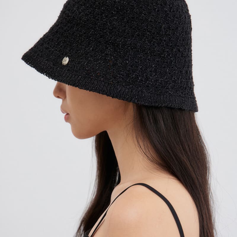 MangoManyPlease ROPE KNIT BUCKET HAT_BLACK