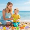 19PCS Kids Beach Sand Toy Set - Complete Sandbox Kit with Large Bucket Wheelbarrow & Colorful Sand Molds Great Gift
