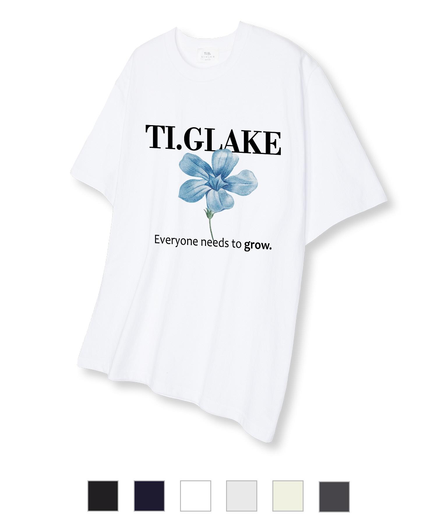 Tee Glake Bunch Flower Short Sleeve T-Shirt_6 Colors White/L
