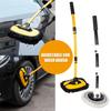 15° Curved Car Wash Brush with Long Handle Microfiber Scratch-Free Car Wash Mop with Extension Pole for RV Truck SUV Caravan Boat Cleaning