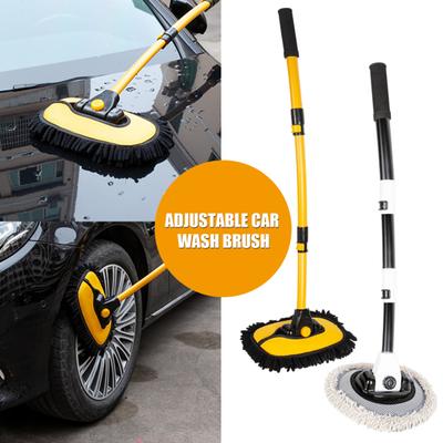 15 Curved Car Wash Brush with Long Handle Microfiber Scratch-Free Car Wash Mop with Extension Pole for RV Truck SUV Caravan Boat Cleaning