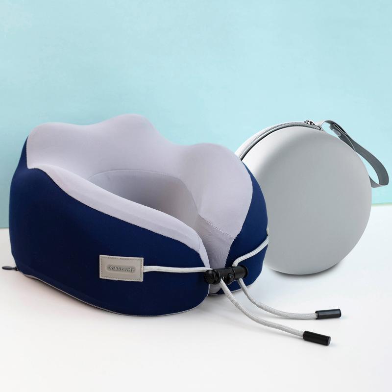 Ice Silk Camel Hump U-Shaped Pillow Memory Foam Portable Travel Neck Support for Airplane Car Sleeping Ergonomic Office Pillow