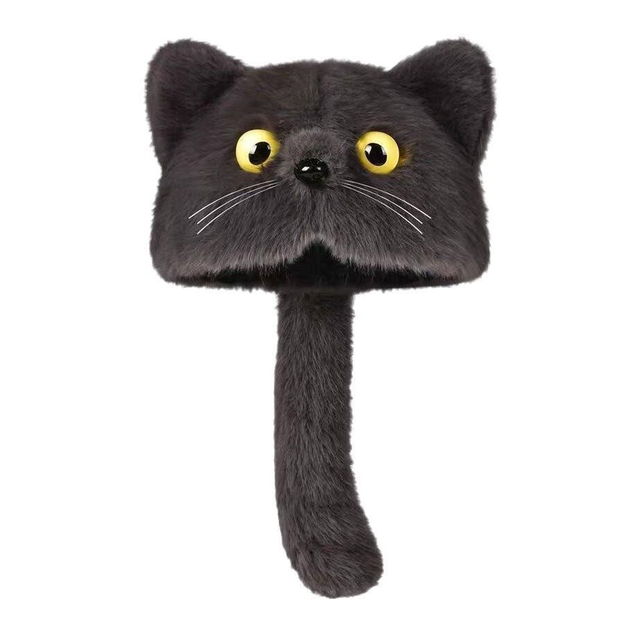 Winter Knit Hat With Cat Ears And No Brim For Cozy Face Slimming Comfort