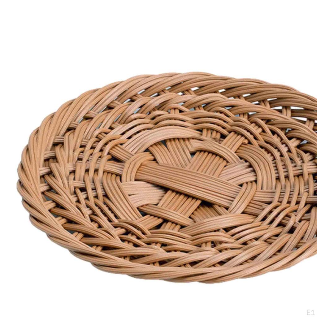 Handcrafted Wicker Bread Tray - Elegant Kitchen Storage Solution
