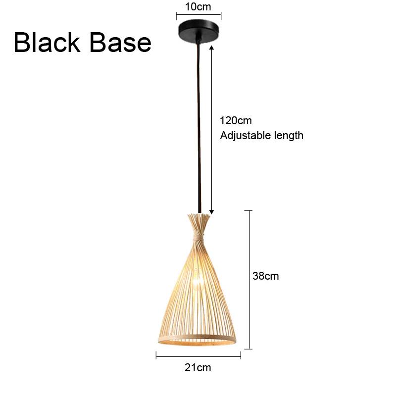Bamboo Pendant Lights Hand Woven Ceiling Weaving Chandelier Lamp Rattan Wicker Hanging LED Fixtures Home Bedroom Bamboo Art Lamp