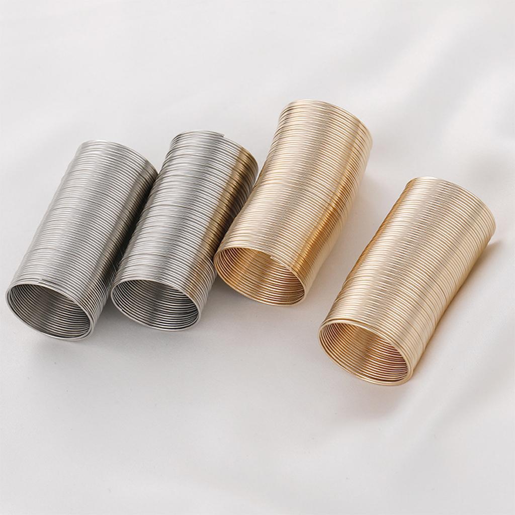 69 Schlaufen Schmuckdraht Memory Perlenstahldraht Armreif Armband Schmuckzubehör für Drahtwickel-Bastelarbeiten Herstellungszubehör