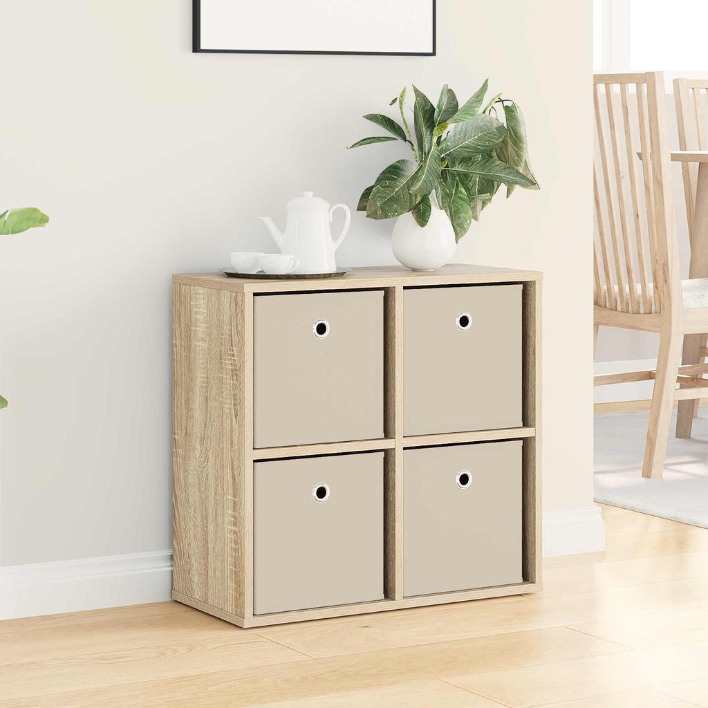 Sideboard with Drawers Sonoma Oak 59.5 X 27 X 57 Cm