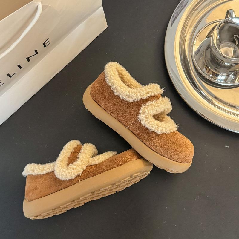 thick-soled velvet women s new winter Velcro snow boots thickened warm fluffy cotton shoes 35