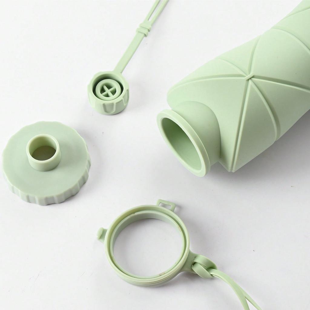 Silicone folding water cup, large capacity outdoor travel portable sports kettle, high temperature resistant