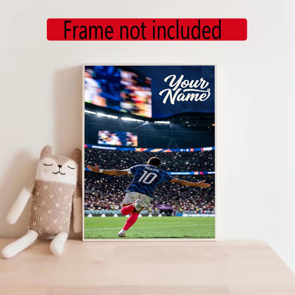 Mbappe Personalized Name Diamond Paintings Mosaic Wall Round Diamond Art Painting Kits Embroidery Crystal Accessories Frameless