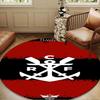 Football Club Emblem Round Rug for Livingroom,Bedroom, Palyroom, Chair Rug, Area Rug, Circle Carpet, Large Size Fan Christmas Gift