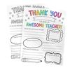 Pack of 2 About My Teacher Posters Coloring Activity Sheets With Writing Prompts For Classroom Projects Teacher Gift