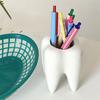 Unique Dental Tooth Pen Pencil Pot Fashion Tooth Shape Pencil Pot Desk Organizer Ceramic Pen Holder Stationery Storage