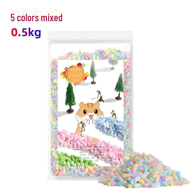 Rainbow Paper Pellets: Low-Dust, Water-Absorbing Hamster Bedding & Deodorant