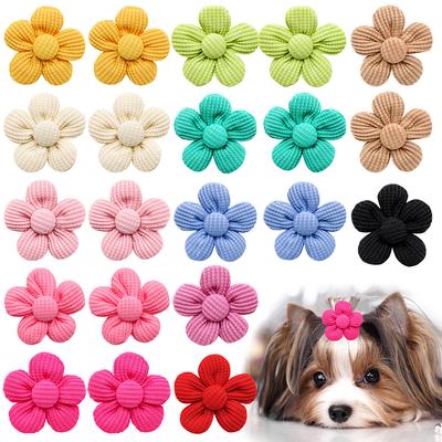 5/10 buc. Arce de primăvară pentru câini pentru cățeluș, pisică, floare, benzi de cauciuc pentru câini, accesorii pentru păr pentru câini, accesorii de îngrijire pentru câini