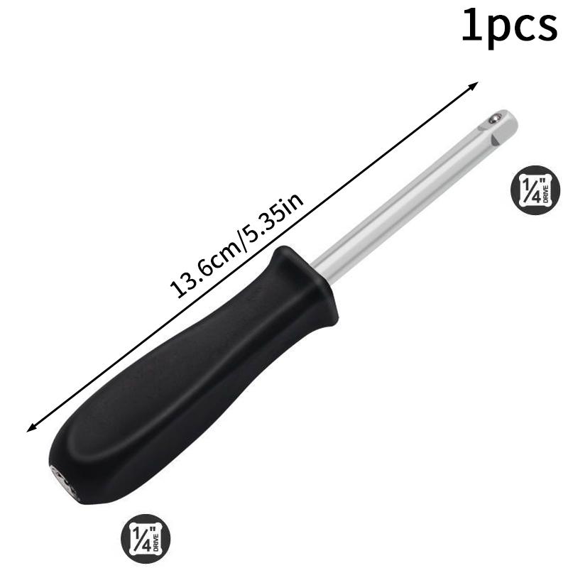 1/4 Inch Square Bar Connection Handle – Screwdriver Handle, Connector Rod Rotator for Sockets, Ratchet Wrenches, and Bits