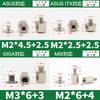 PrimeBlis NVMe SSD Mounting Screw Kit Compatible with MSI and ASRock Motherboards M.2 (Silver, M2, M3)