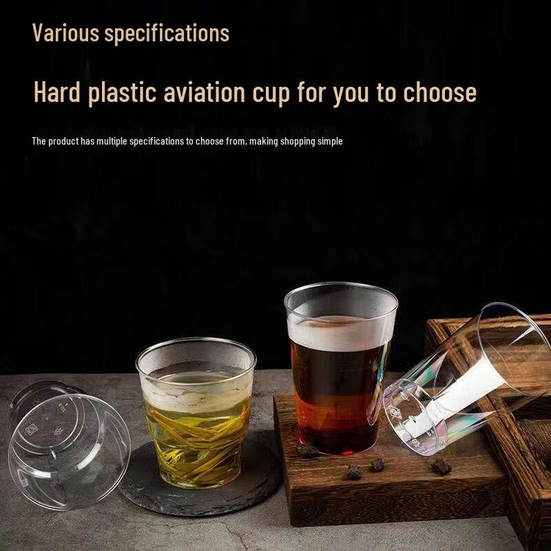 Chaxun Einweg-Klarsichtbecher aus Kunststoff (100er-Packung)