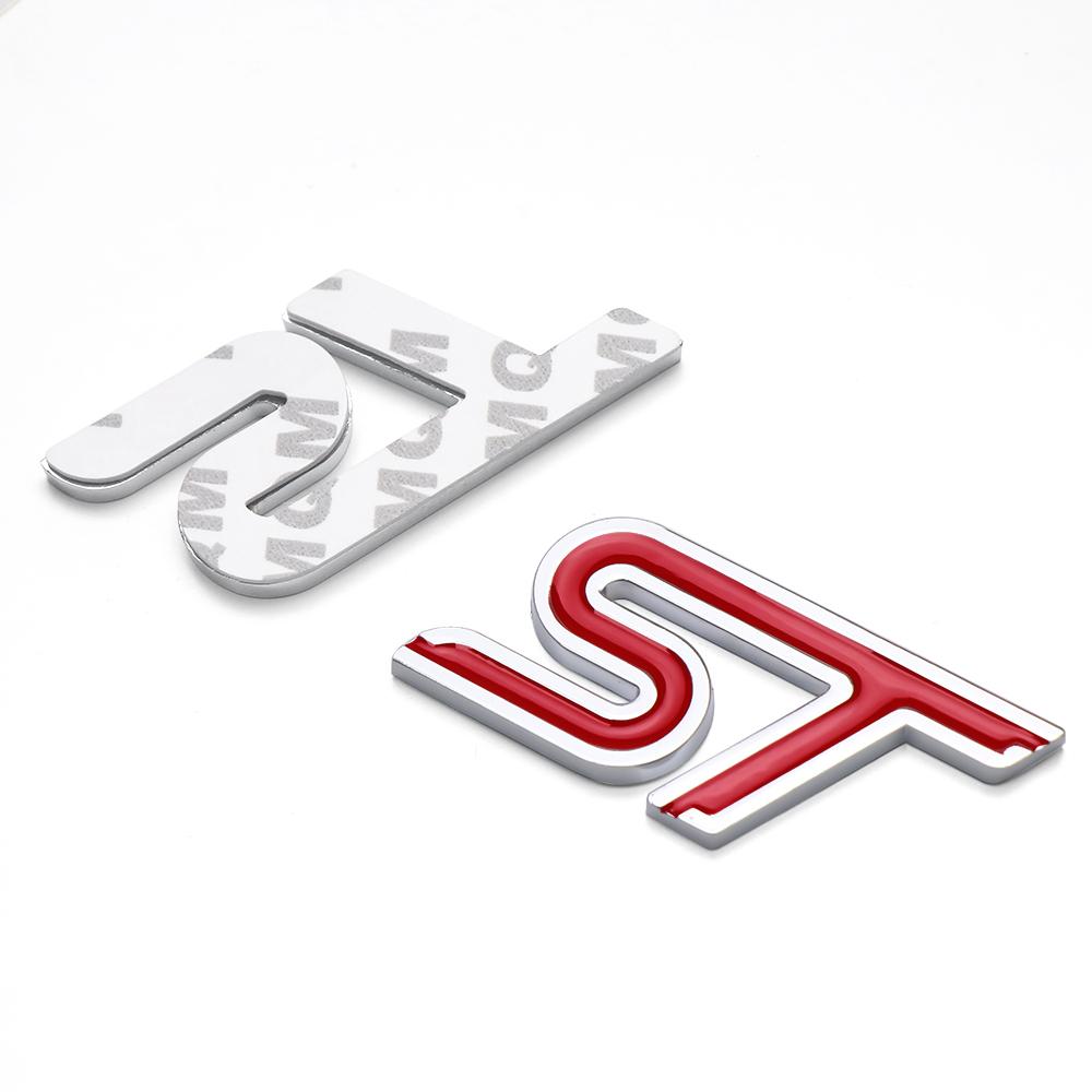 bldf8 3D Metal Car Stickers Front Grille Badge ST Emblem For Ford Focus 2 3 mondeo mk3 f150 fusion mustang mk7 mk2 Auto Accessories