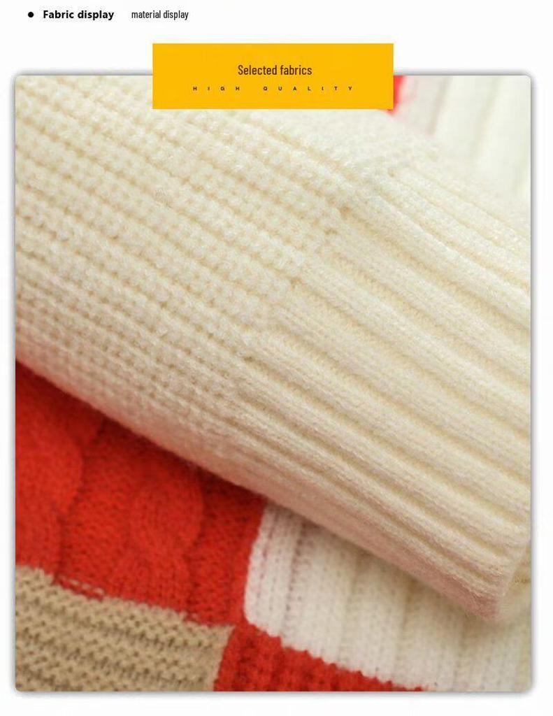 Men's Winter Thickened Color Block Knit Sweater - Warm, Casual, Trendy Fashion