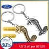 Bilklistermärke 2026 För Ford 3D Metallbilnyckelring för Ford Focus 2 3 Mustang Shelby Mondeo GT F150 Everest Cobraorm Dekal Nyckel R