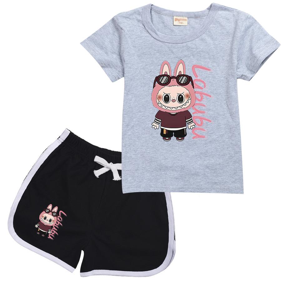 Labbrub Cartoon Printed Kids' Suit - Fashionable and versatile simple cartoon pattern breathable wearing comfortable prints