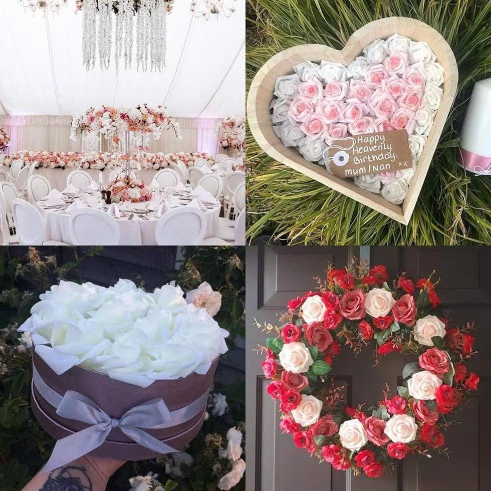 PE Foam Roses Artificial Flowers Wedding Bride Bouquets Festival Decoration DIY Gift Wreath Home Outdoor Garden Party Hot Sales