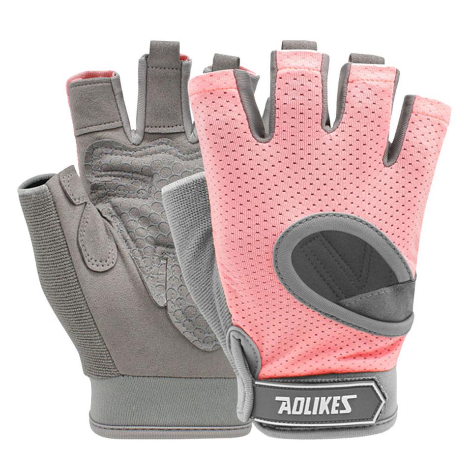 AOLIKES Breathable Cycling Gloves Workout Gym Gloves for Men Women Weight Lifting Fingerless Gloves Training Exercise Fitness