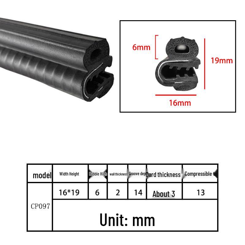 High-Temperature Resistant U-Shaped Rubber Sealing Strip for Dustproofing Electrical Cabinets and Car Doors