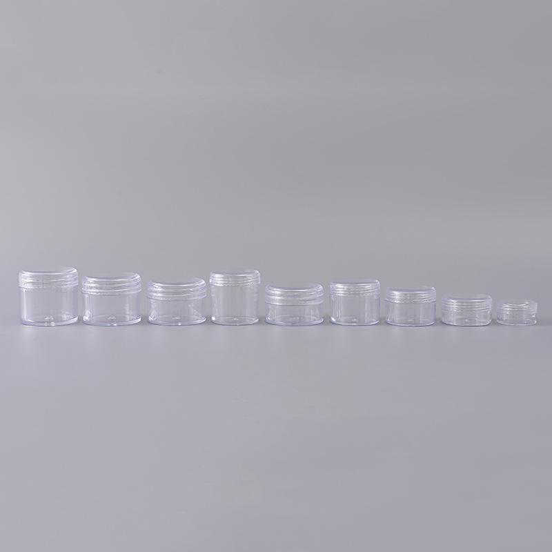 

PS Прозрачный дорожный флакон для косметического крема - Портативный пластиковый круглый пробный контейнер 10g прозрачный