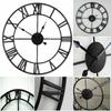 Large Metal Skeleton Wall Clock Antique Gold Home Decor Round Wall Clock Living Room Decorative 40cm/50cm