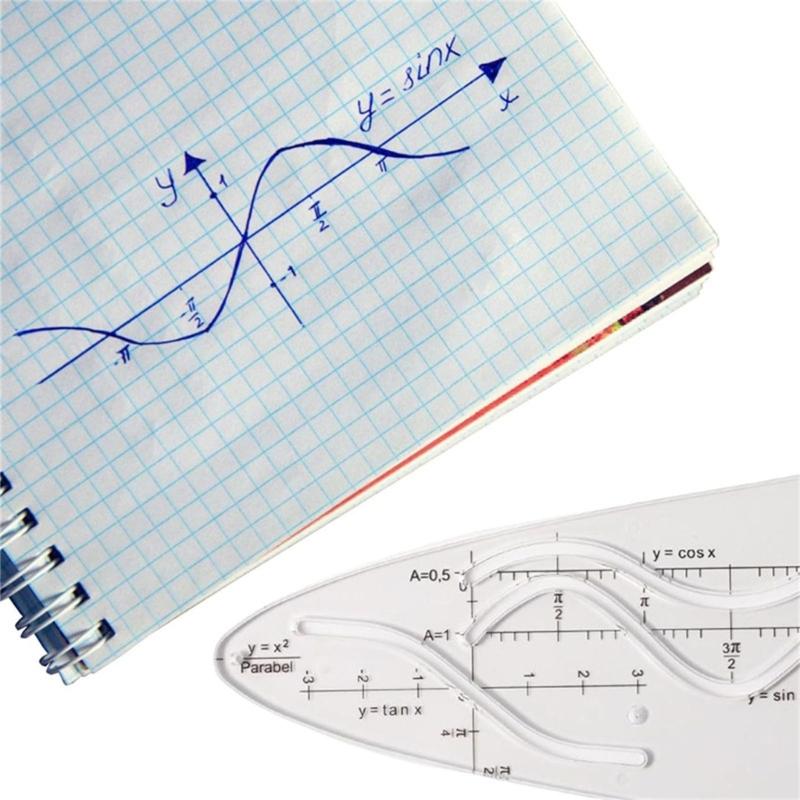 Cosine Ruler Precise Math Tool Cosine Scale Ruler For Technical Drwing Parabolic Stencil Cosine Ruler