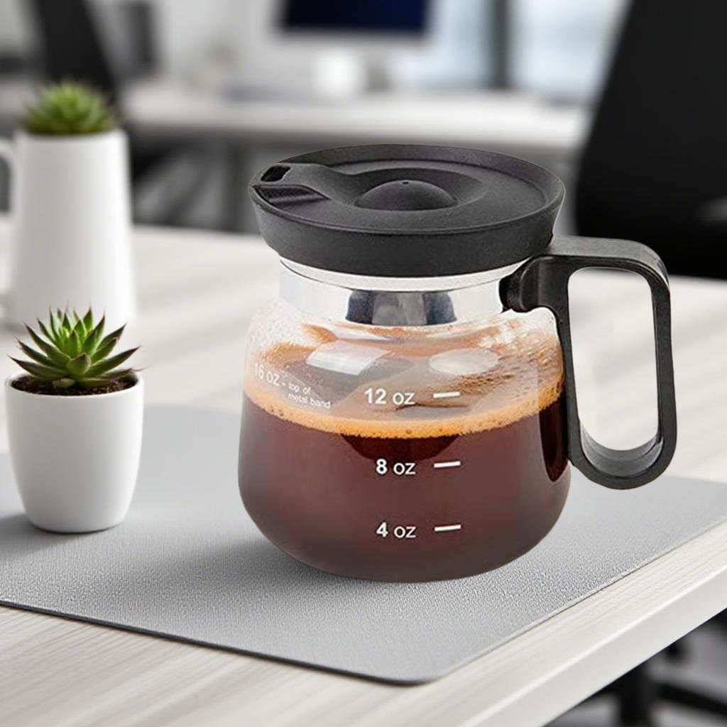 Clear Coffee Mug 16oz Glass Coffee Mug Tea Cup Pot Drinking Cups with Lid for Hot Cold Beverage Milk Latte Cappuccino Water