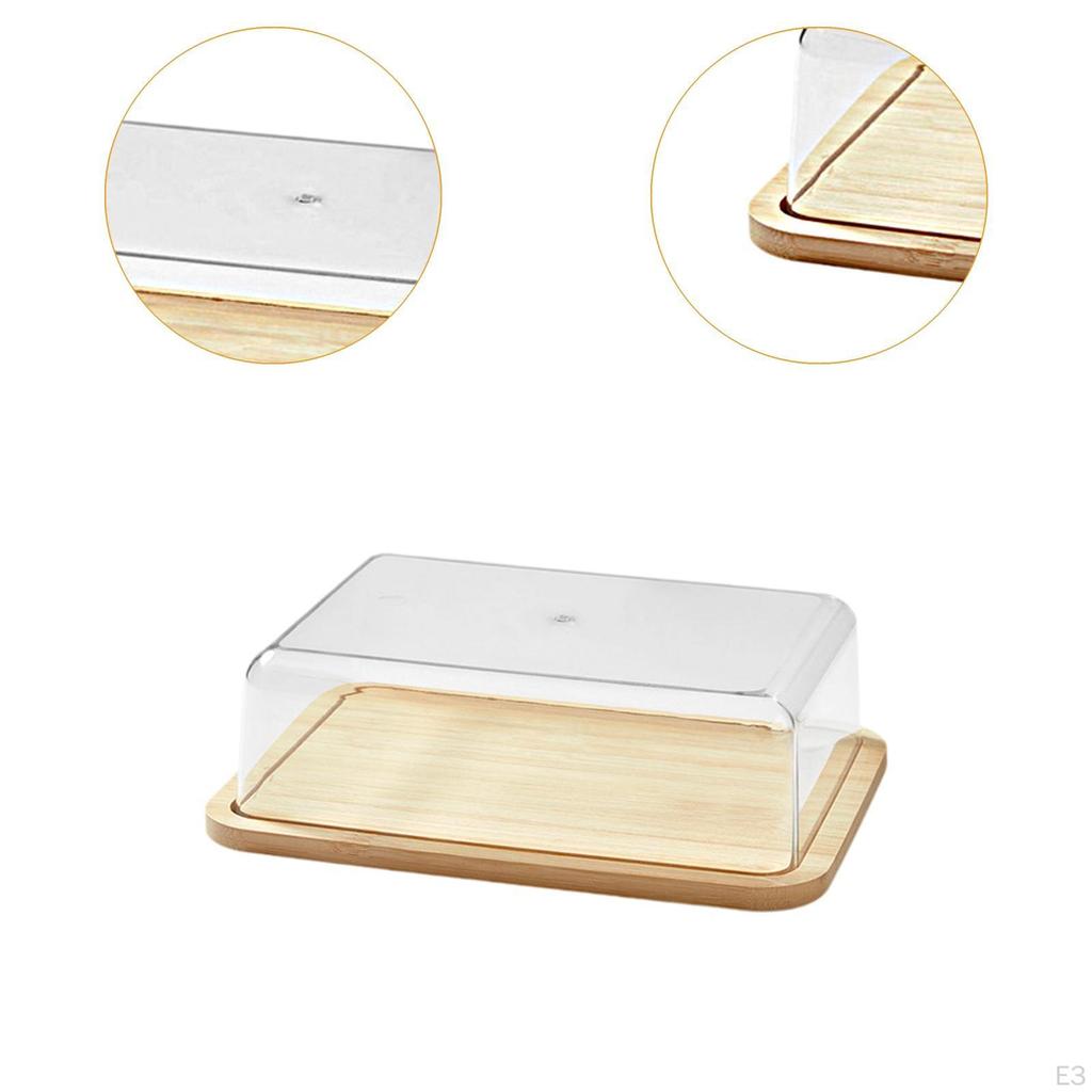 Butter Dish with Lid Holder Tray for Refrigerator Kitchen Counter M